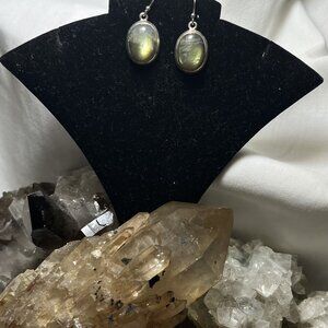 New Sterling Silver Earrings with Labradorite